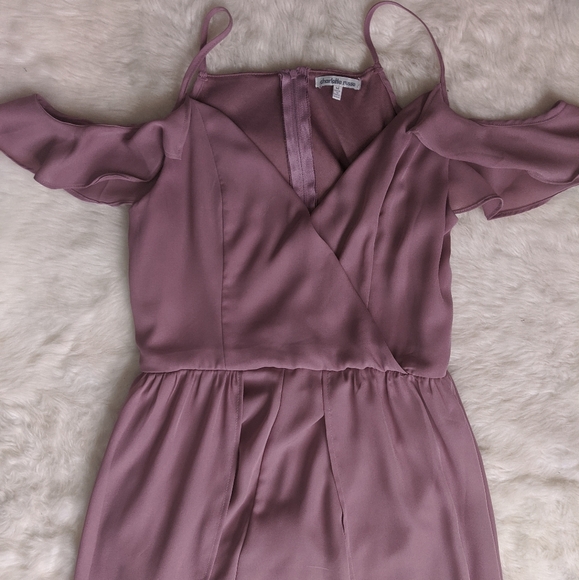 Cold Shoulder Maxi Dress, Mauve - Picture 2 of 4